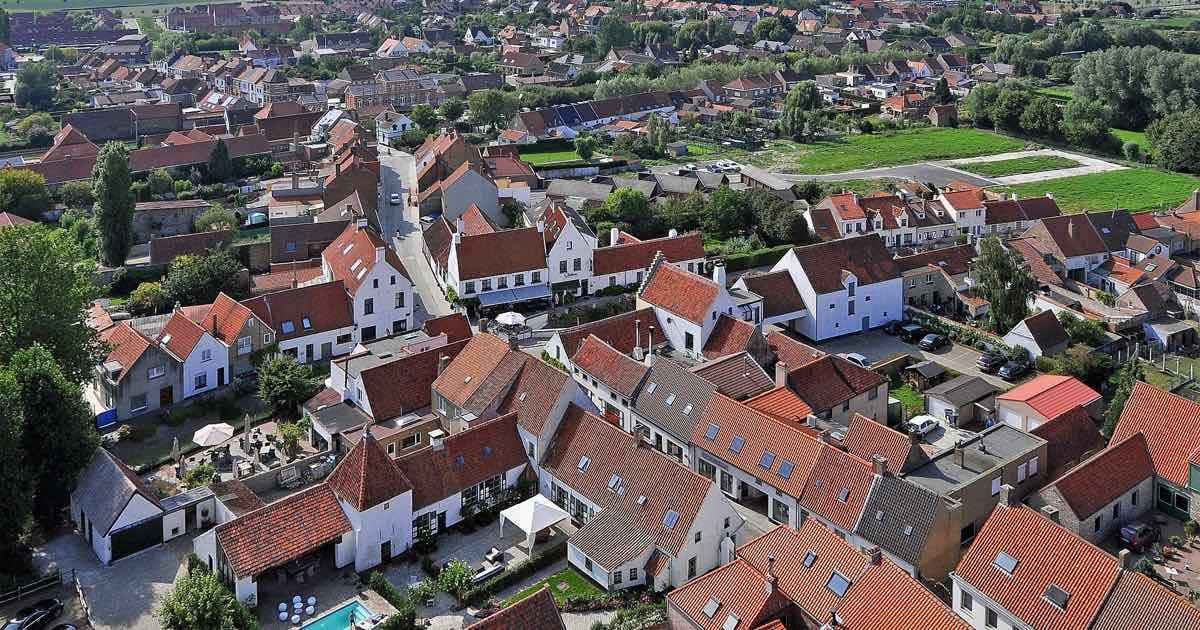 Luchtfoto van Lissewege (Brugge)