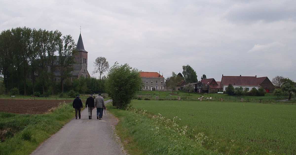 Landweg naar de kerk van Melden (Oudenaarde)
