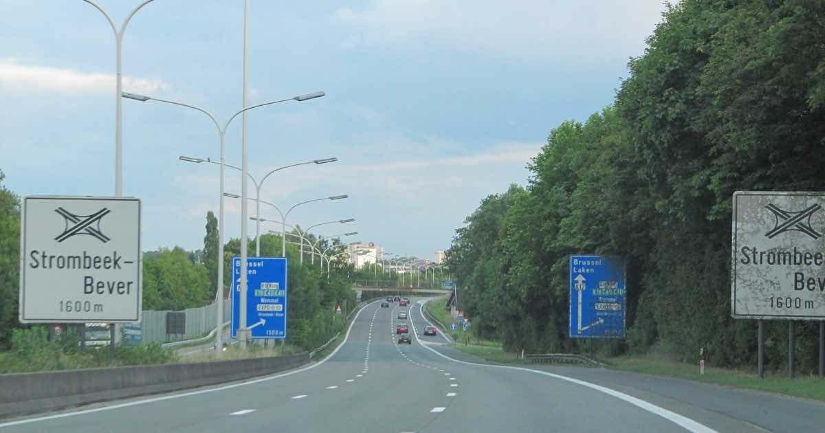 Autosnelweg A12 bij Strombeek-Bever (Grimbergen)